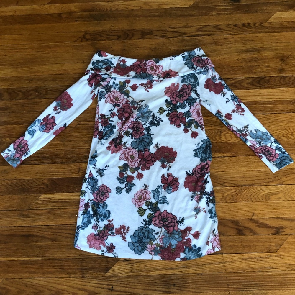 Off the Shoulder Floral Maternity Top